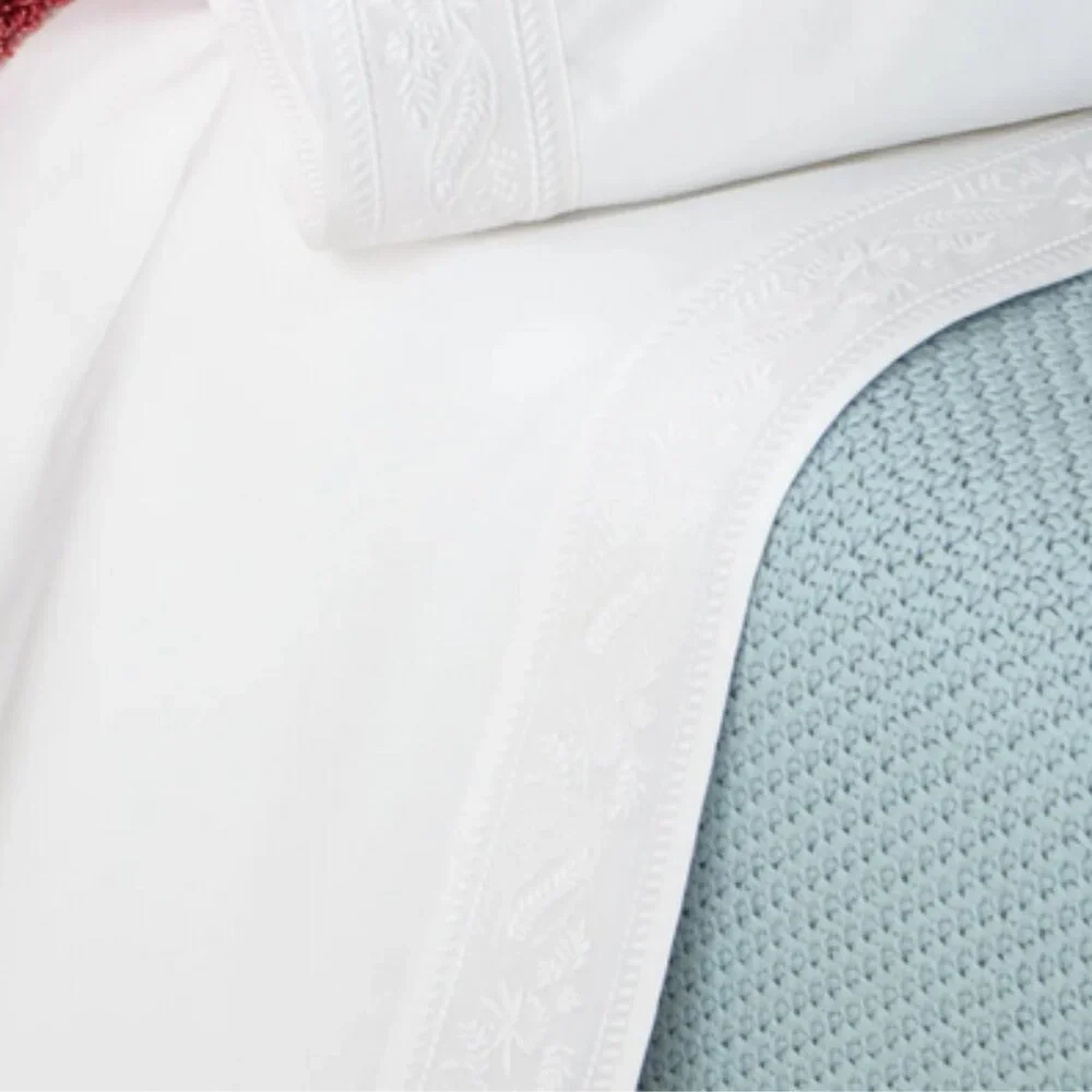 Ralph Lauren Katrine White King Flat & Fitted Sheet Set
